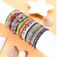 40Pcs Handmade Beaded Anklets For Women Boho Colorful Beads Ankle Bracelets Elastic Stretch Anklets Set For Women